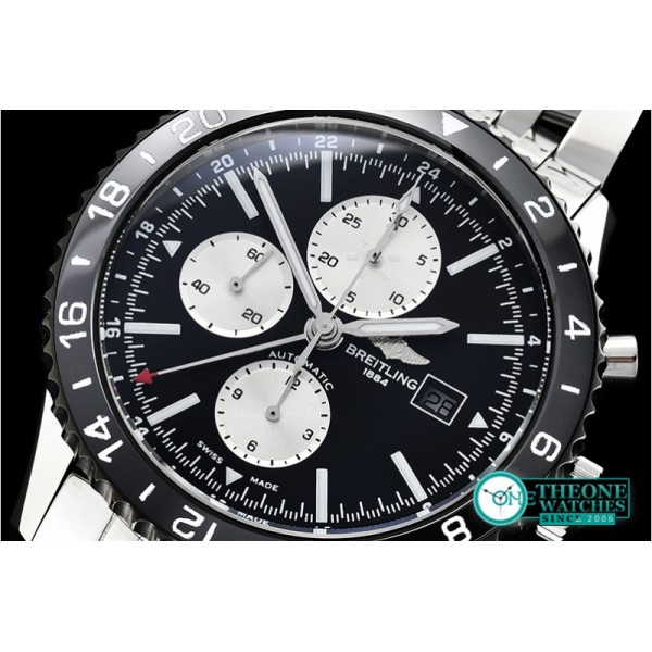 Breitling - Chronoliner 46mm GMT Navi SS/SS Black/White Asia 7750