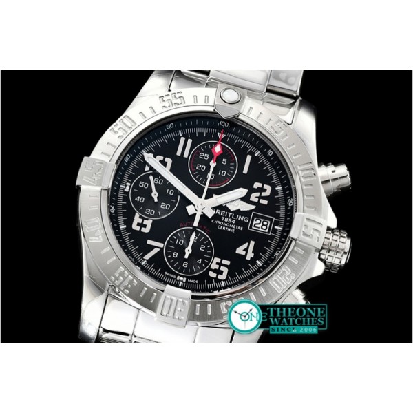 Breitling - Avenger II Chronograph 43mm SS/SS Black GF A7750