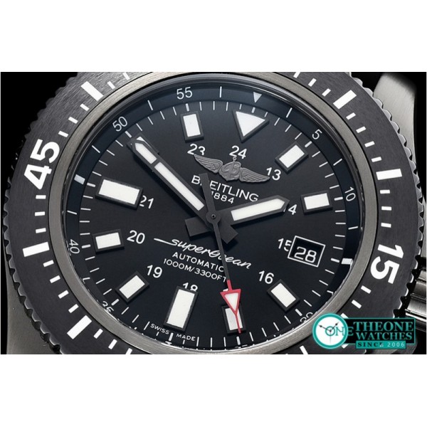 Breitling - SuperOcean 44 BlackSteel DLC/RU Blk/Stk GF Asia 2824