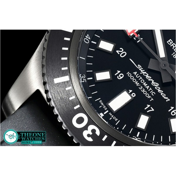 Breitling - SuperOcean 44 BlackSteel DLC/RU Blk/Stk GF Asia 2824