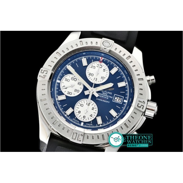 Breitling - Colt 44mm Chronograph Automatic SS/RU Blue/Stk A7750