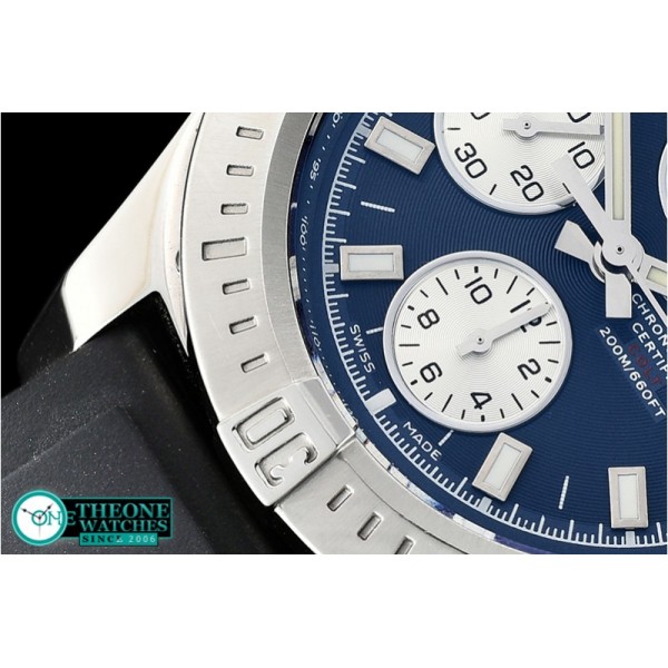 Breitling - Colt 44mm Chronograph Automatic SS/RU Blue/Stk A7750