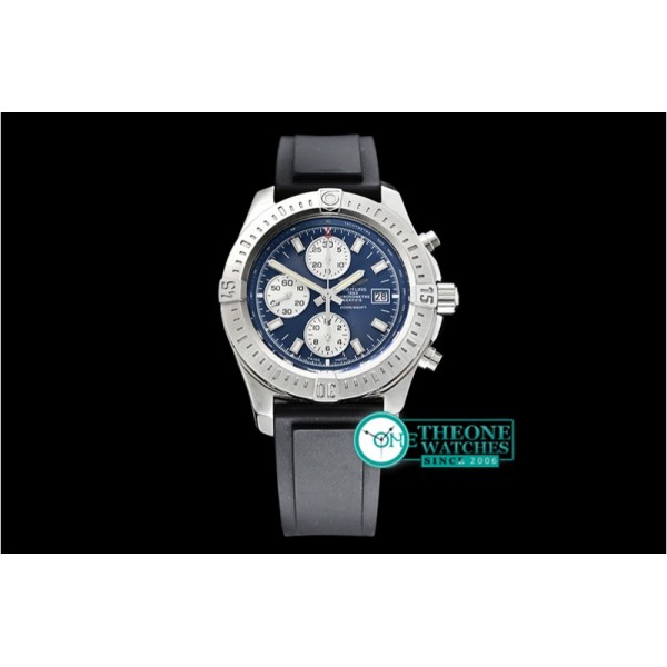 Breitling - Colt 44mm Chronograph Automatic SS/RU Blue/Stk A7750