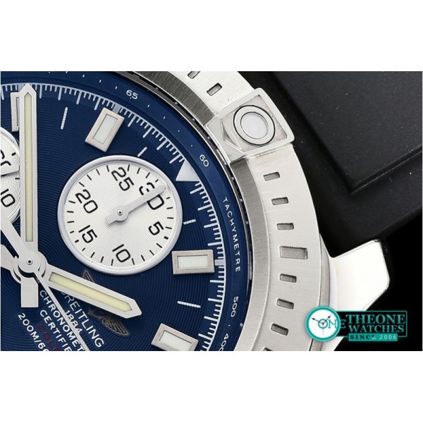 Breitling - Colt 44mm Chronograph Automatic SS/RU Blue/Stk A7750