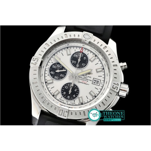 Breitling - Colt 44mm Chronograph Automatic SS/RU Wht/Stk A7750