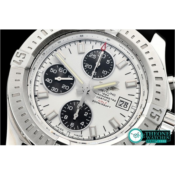 Breitling - Colt 44mm Chronograph Automatic SS/RU Wht/Stk A7750