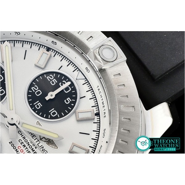 Breitling - Colt 44mm Chronograph Automatic SS/RU Wht/Stk A7750