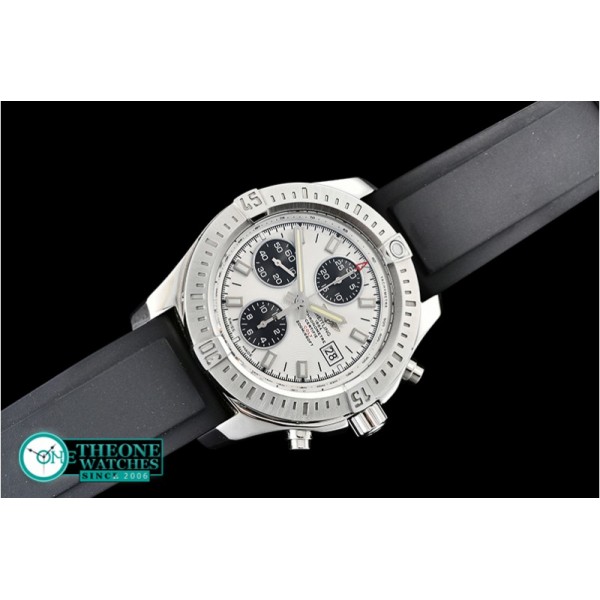 Breitling - Colt 44mm Chronograph Automatic SS/RU Wht/Stk A7750