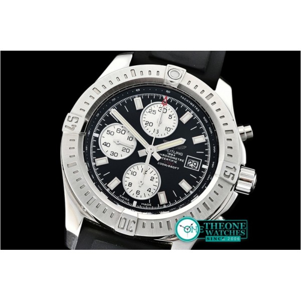 Breitling - Colt 44mm Chronograph Automatic SS/RU Black/Stk A7750