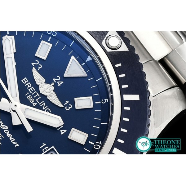 Breitling - SuperOcean 44 Stainless SS/RU Blue/Stk GF Asia 2824