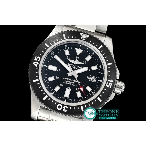 Breitling - SuperOcean 44 Stainless SS/RU Black/Stk GF Asia 2824