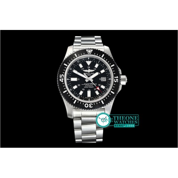 Breitling - SuperOcean 44 Stainless SS/RU Black/Stk GF Asia 2824