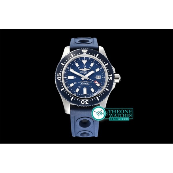 Breitling - SuperOcean 44 Stainless SS/RU Blue/Stk GF Asia 2824