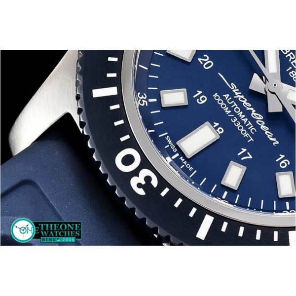 Breitling - SuperOcean 44 Stainless SS/RU Blue/Stk GF Asia 2824