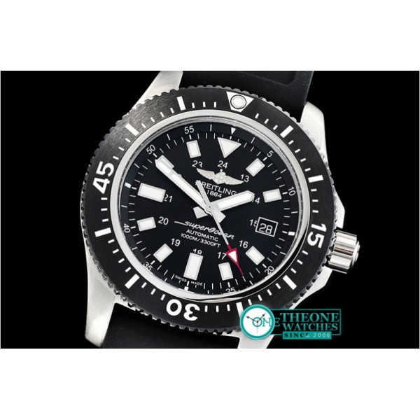 Breitling - SuperOcean 44 Stainless SS/RU Black/Stk GF Asia 2824