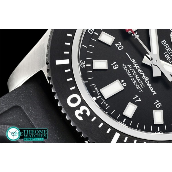 Breitling - SuperOcean 44 Stainless SS/RU Black/Stk GF Asia 2824