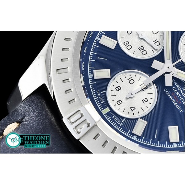 Breitling - Colt 44mm Chronograph Automatic SS/LE Blue/Stk A7750