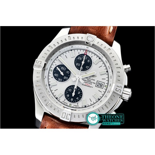 Breitling - Colt 44mm Chronograph Automatic SS/LE White/Stk A7750