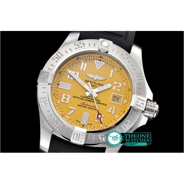 Breitling  - Avenger II Seawolf SS/RU Yellow Num GF V2 Asia 2836