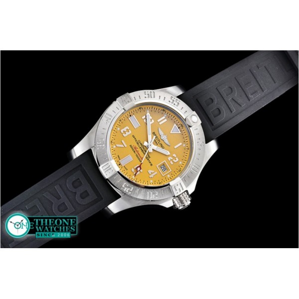 Breitling  - Avenger II Seawolf SS/RU Yellow Num GF V2 Asia 2836