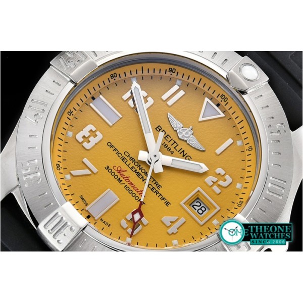 Breitling  - Avenger II Seawolf SS/RU Yellow Num GF V2 Asia 2836