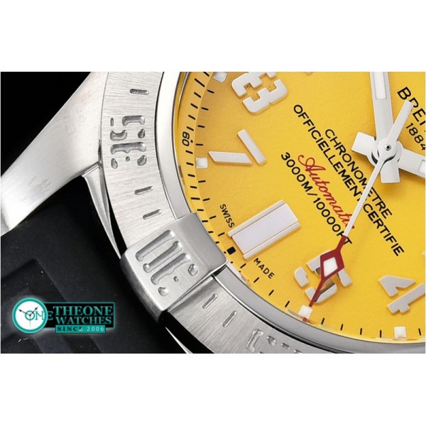 Breitling  - Avenger II Seawolf SS/RU Yellow Num GF V2 Asia 2836