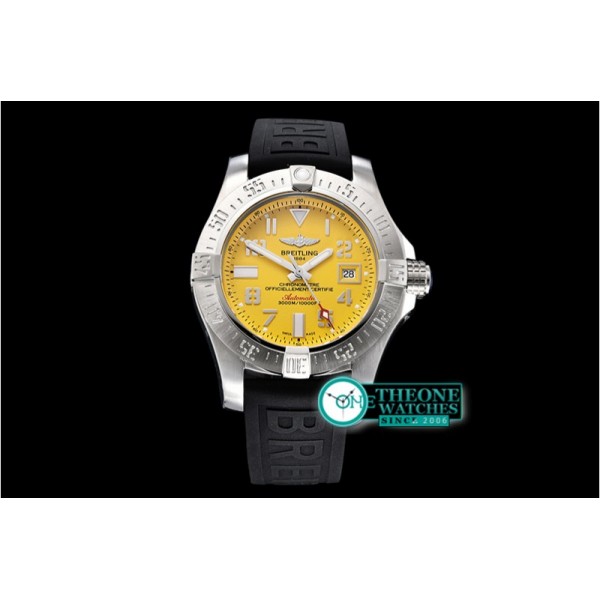 Breitling  - Avenger II Seawolf SS/RU Yellow Num GF V2 Asia 2836