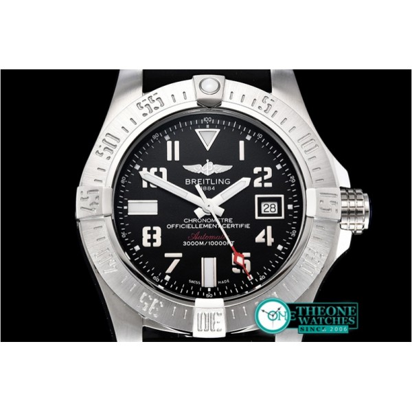 Breitling - Avenger II Seawolf SS/RU Blk Num Stk GF V2 Asia 2836