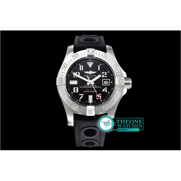 Breitling - Avenger II Seawolf SS/RU Blk Num Stk GF V2 Asia 2836