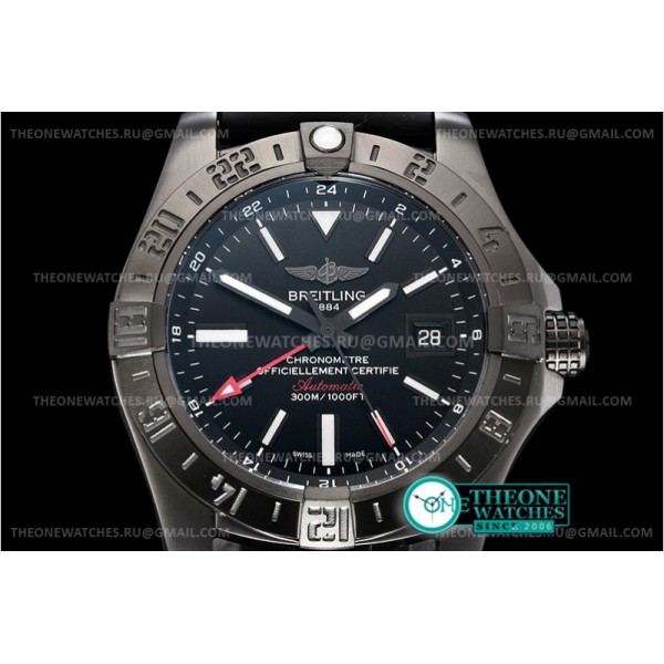 Breitling - Avenger II GMT BlackSteel DLC/TI/NY Black GF V2 A2836