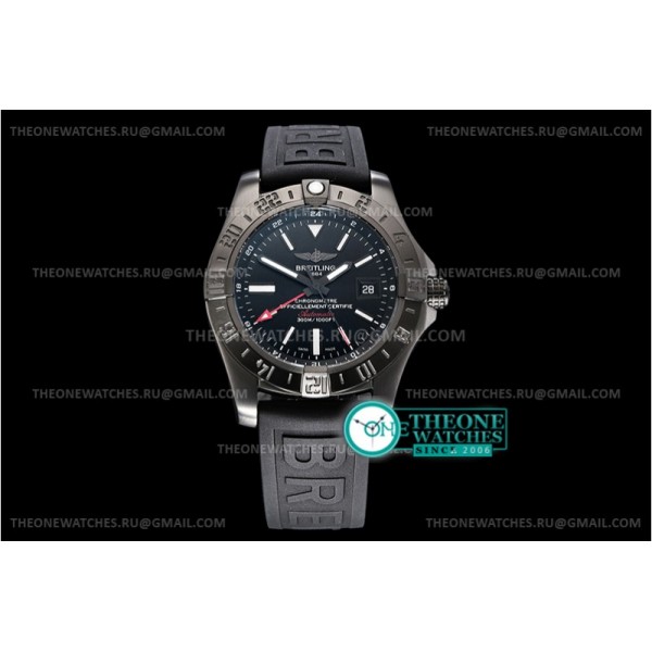 Breitling - Avenger II GMT BlackSteel DLC/TI/NY Black GF V2 A2836