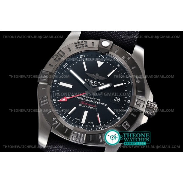 Breitling - Avenger II GMT BlackSteel DLC/TI/RU Black GF V2 A2836