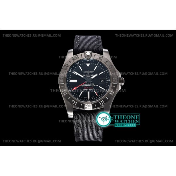 Breitling - Avenger II GMT BlackSteel DLC/TI/RU Black GF V2 A2836