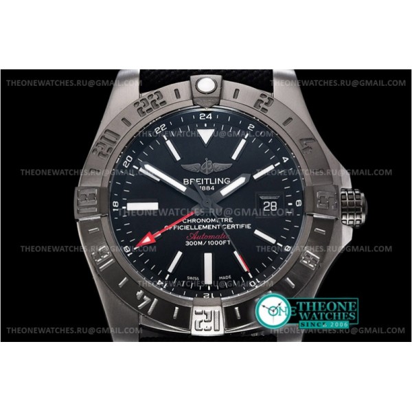 Breitling - Avenger II GMT BlackSteel DLC/TI/RU Black GF V2 A2836