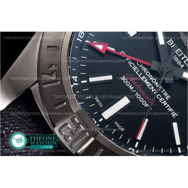 Breitling - Avenger II GMT BlackSteel DLC/TI/RU Black GF V2 A2836