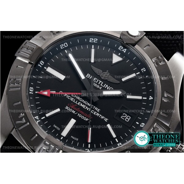 Breitling - Avenger II GMT BlackSteel DLC/TI/RU Black GF V2 A2836