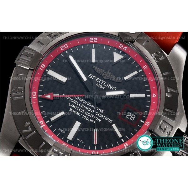 Breitling - Avenger II GMT BlackSteel DLC/TI/RRU Black GF V2 A2836