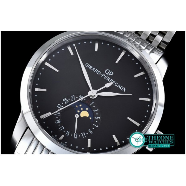 GIRARD-PERREGAUX - 1966 Full Calendar SS/SS Black M-9015