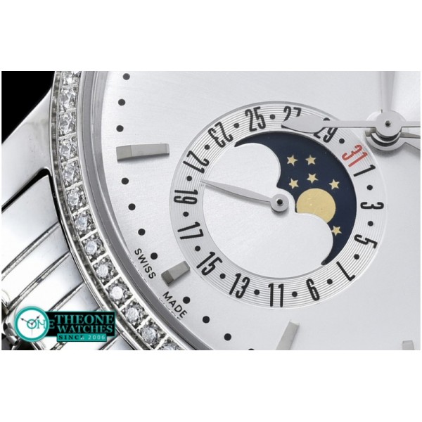 GIRARD-PERREGAUX - 1966 Full Calendar SS/SS White Diam M-9015