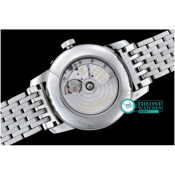 GIRARD-PERREGAUX - 1966 Full Calendar SS/SS White Diam M-9015