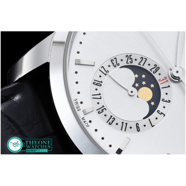 GIRARD-PERREGAUX - 1966 Date-Moonphase SS/LE White M-9015