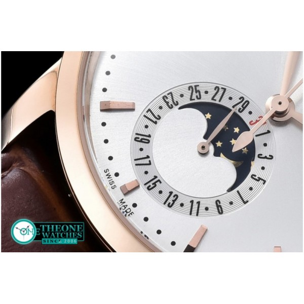 GIRARD-PERREGAUX -1966 Date-Moonphase RG/LE White M-9015