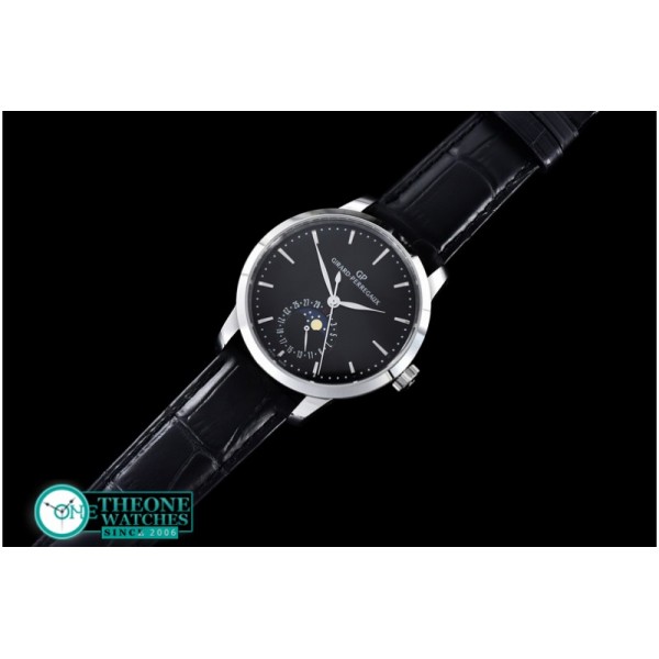 GIRARD-PERREGAUX -1966 Date-Moonphase SS/LE Black M-9015