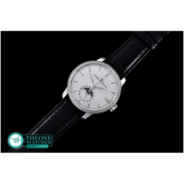 GIRARD-PERREGAUX -1966 Date-Moonphase SS/LE White M-9015