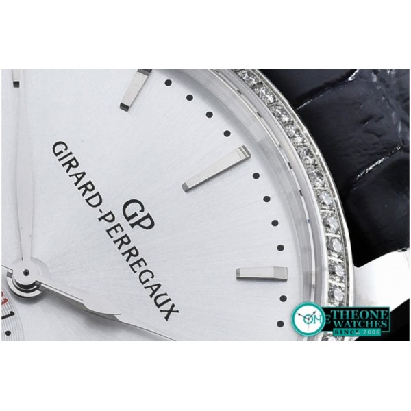 GIRARD-PERREGAUX -1966 Date-Moonphase SS/LE White M-9015