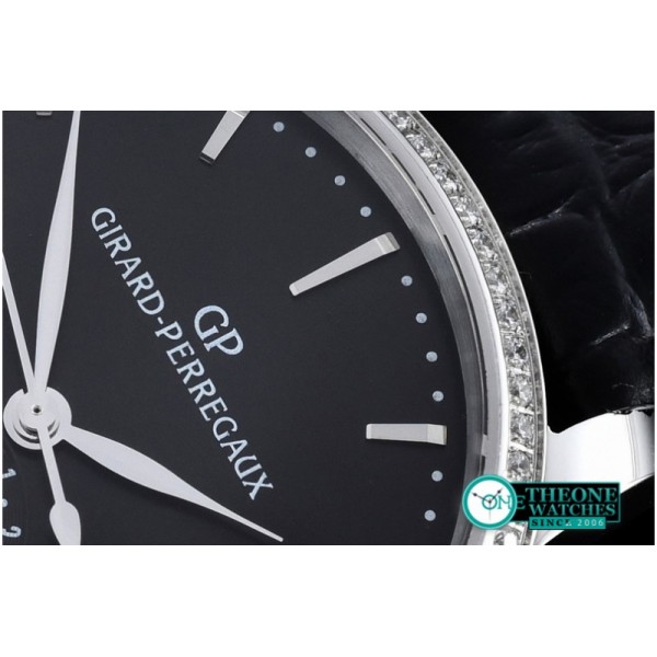 GIRARD-PERREGAUX - 1966 Date-Moonphase SS/LE Black M-9015