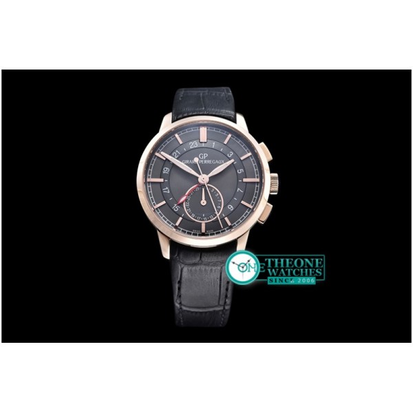 GIRARD-PERREGAUX - 1966 Dual Time RG/LE Black Asia 23J Mod