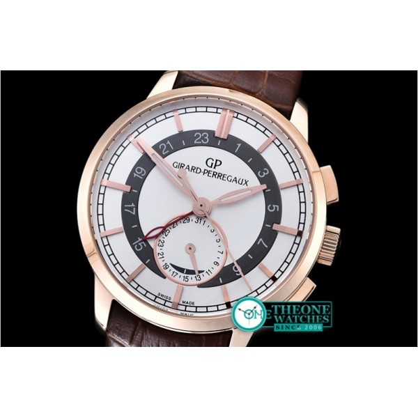 GIRARD-PERREGAUX - 1966 Dual Time RG/LE White Asia 23J Mod