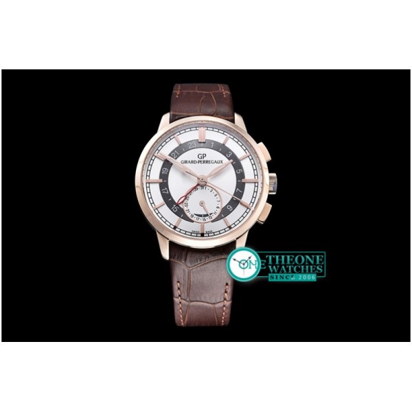 GIRARD-PERREGAUX - 1966 Dual Time RG/LE White Asia 23J Mod