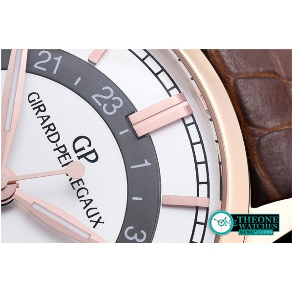 GIRARD-PERREGAUX - 1966 Dual Time RG/LE White Asia 23J Mod